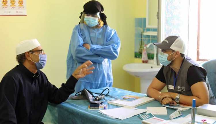 الحملة التوعوية لتلقي التطعيم ضد كورونا في صرمان